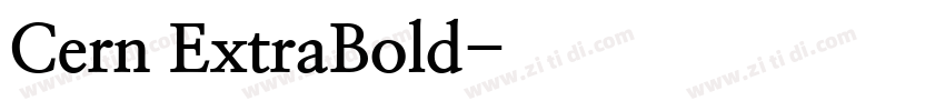 Cern ExtraBold字体转换